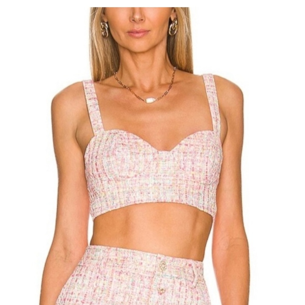 Revolve Assignment tweed crop top